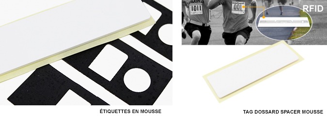 étiquettes mousse étiquette, RFID pour marathon, etik ouest converting