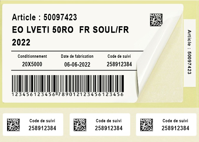 etiquette double enduction, multi étiquettes, Etik Ouest Converting