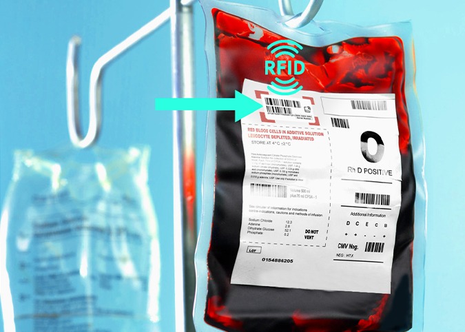 étiquettes RFID pour poches de sang secteur médical
